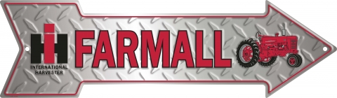 IH Farmall Retro Arrow Metal Sign